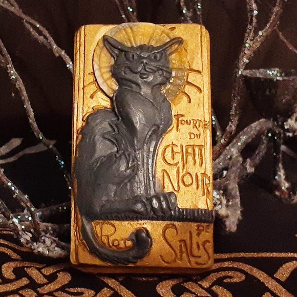 Poe's Pluto Cat Vegan Soap Bar Sauvage Eau De Parfum Scent Handmade - Picture 2 of 4